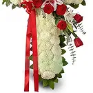Llameo blomster- Eternal Tribute Cross Blomsterarrangementer bukett