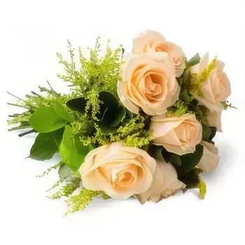 flores Fortaleza floristeria -  Ramo de 8 rosas de champán Ramo de flores/arreglo floral