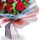China flowers  -  Classic Red Rose and Pink Lily Flower Arrange Flower Bouquet/Arrangement