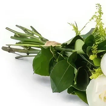 Σαλβαντόρ λουλούδια- Μπουκέτο από 3 λευκά τριαντάφυλλα Μπουκέτο/ρύθμιση λουλουδιών