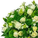 Leest blomster- Klassisk hvit Biedermeier-arrangement Blomsterarrangementer bukett