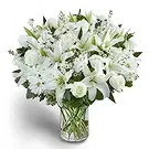 Garhoud flowers  -  Classic White Flower Vase Flower Bouquet/Arrangement