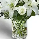 Garhoud flowers  -  Classic White Flower Vase Flower Bouquet/Arrangement