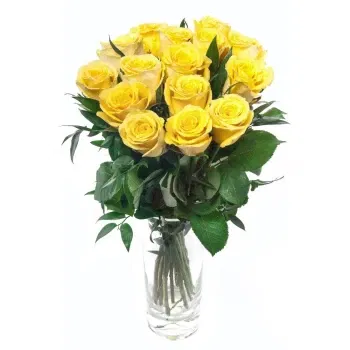 Νεάπολη λουλούδια- Μπουκέτο με κίτρινα τριαντάφυλλα