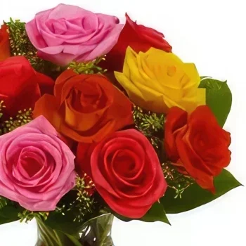 Wuhan blomster- Colour Burst Blomsterarrangementer bukett