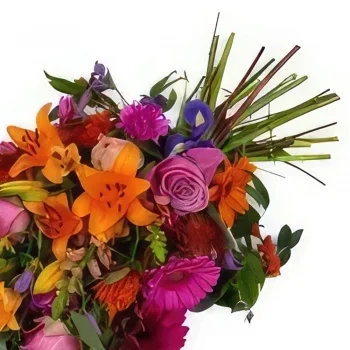 Groningen blomster- Farvet begravelsesbuket Blomst buket/Arrangement