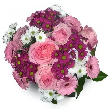 Гданск цветя- Бяло и розово Букет/договореност цвете