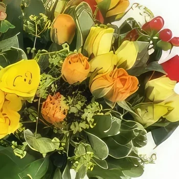Tarbes цветя- Цветен букет от панамски рози Букет/договореност цвете