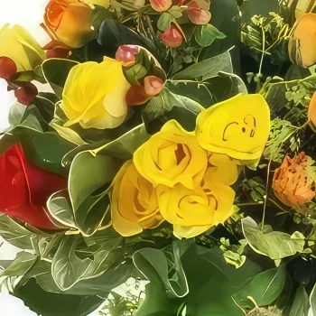 fiorista fiori di Strasburgo- Colorato bouquet di rose Panama Bouquet floreale