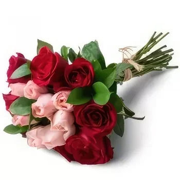 Fortaleza blomster- Buket med 15 tofarvede roser Blomst buket/Arrangement