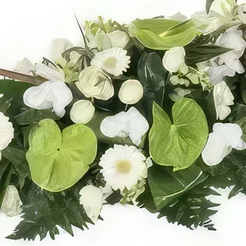 Lille kukat- Muistojuhla vihreävalkoinen surumaila Kukka kukkakimppu