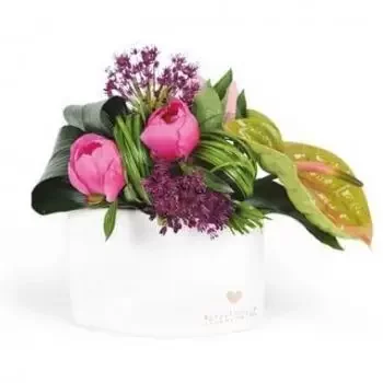 fiorista fiori di Acheres-la-Foret- Composizione quadrata d'amore Fiore Consegna