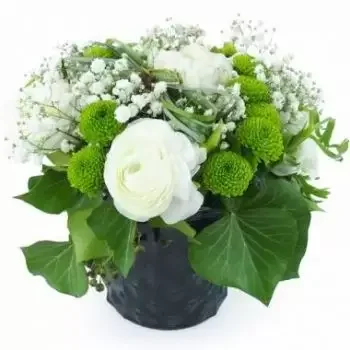 بائع زهور جمع شمل- تكوين الزهور البيضاء مونتريال زهرة التسليم