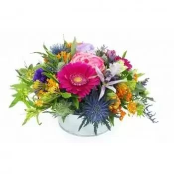 Francja kwiaty- Kolorowa kompozycja kwiatów Cali Kwiat Dostawy