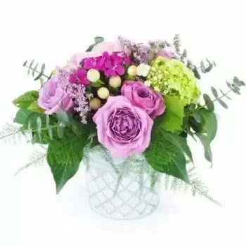 Marsylia kwiaty- Kompozycja fioletowych kwiatów z Seattle Kwiat Dostawy
