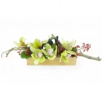flores Albiac floristeria -  Composición de flores verdes de Detroit Ramos de  con entrega a domicilio