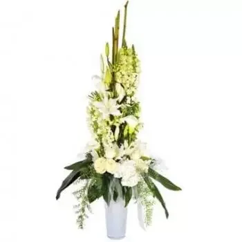 Acigne çiçek- Beyaz Zafer zambaklarının bileşimi Çiçek Teslimat