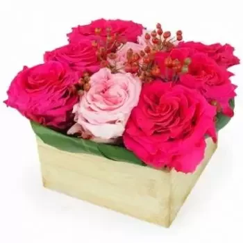 jälleennäkeminen Online kukkakauppias - Saint Louis -ruusujen koostumus Kimppu