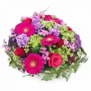 Acigne kvety- Vancouverská fuchsiová a fialová kvetinová ar Kvet Doručenie