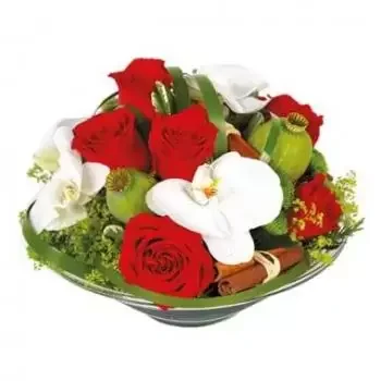 Fonds-Saint-Denis online Blomsterhandler - Rose perle blomsterarrangement Buket