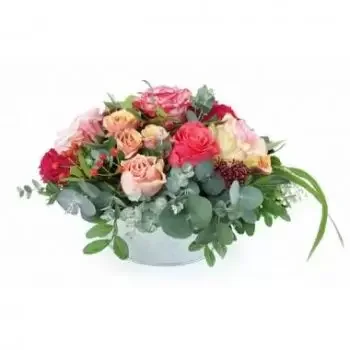 Aigueze çiçek- Karakas Gül Yuvarlak Çiçek Aranjmanı Çiçek Teslimat