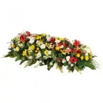 Бордо цветя- Композиция за погребение на комета Букет/договореност цвете