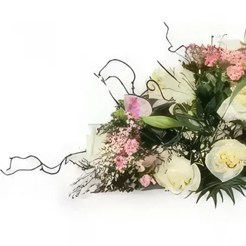 Pau-virágok- Kompozíció egy napéjegyenlőségi temetéshez Virágkötészeti csokor