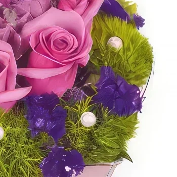 بائع زهور تولوز- تكوين فوشيا الورود فيكتوريا باقة الزهور
