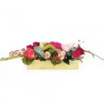 Nantes flori- Compoziție din flori roz și roșii New York Buchet/aranjament floral