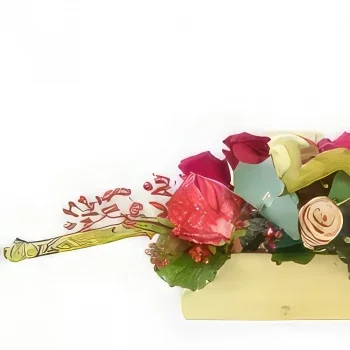 Ницца цветы- Композиция из розовых и красных цветов Нью-Йо Цветочный букет/композиция