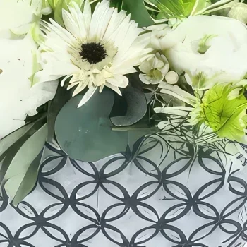 flores Marsella floristeria -  Composición de flores blancas Dallas Ramo de flores/arreglo floral