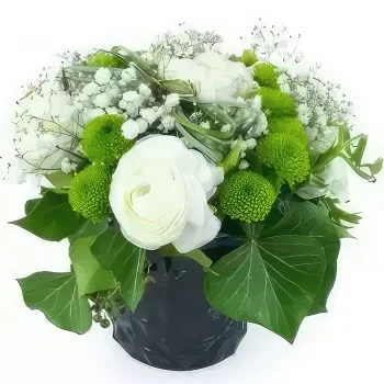 flores de Marselha- Composição de flores brancas Montreal Bouquet/arranjo de flor