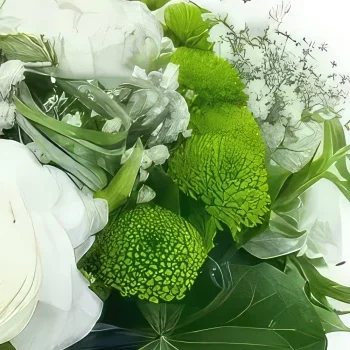 Στρασβούργο λουλούδια- Σύνθεση από λευκά λουλούδια Μόντρεαλ Μπουκέτο/ρύθμιση λουλουδιών