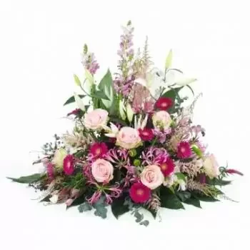 Bordeaux flowers  -  Cushion Of Pastel Flowers In Height Tiryns