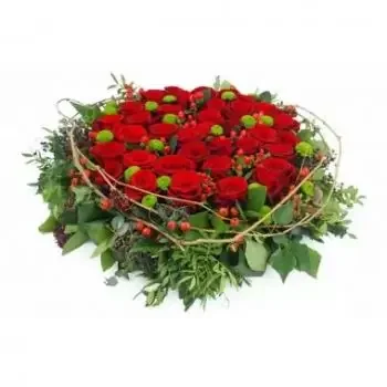 Korsika Blumen Florist- Kissen Aus Roten Rosen Eros