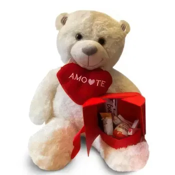 Real, Dume e Semelhe bunga- Paket Deluxe Teddy Love Bunga Pengiriman