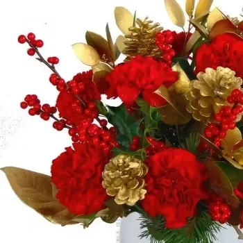 بائع زهور الأزور- عيد الميلاد الذهبي باقة الزهور