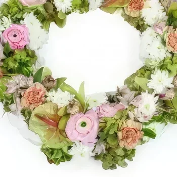 リヨン 花- パステルヘカバの花の冠 花束/フラワーアレンジメント
