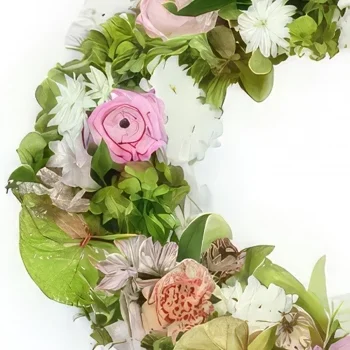 リヨン 花- パステルヘカバの花の冠 花束/フラワーアレンジメント