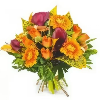 fleuriste fleurs de Paris- Bouquet orange Craquant Bouquet/Arrangement floral