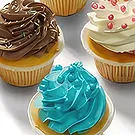 Hantum blommor- Cupcakes 'färg' Bukett/blomsterarrangemang
