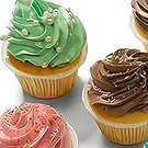 Hantum blommor- Cupcakes 'färg' Bukett/blomsterarrangemang