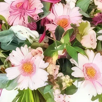 Lyon bunga- Buket bulat dedikasi Rangkaian bunga karangan bunga