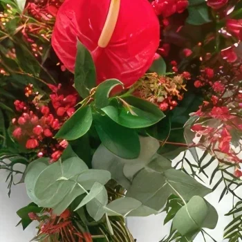 מדריד פרחים- אדום עמוק זר פרחים/סידור פרחים