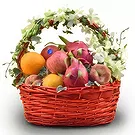 Buangkok flowers  -  Floral Decorated Fruit Basket Flower Bouquet/Arrangement