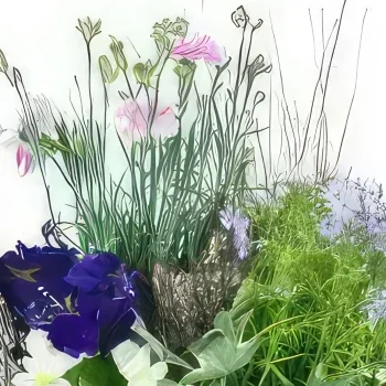 Nantes rože- Dulcis Purple & Blue rastlinski aranžma Cvet šopek/dogovor