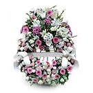 Cala Llonga flowers  -  Tranquil Remembrance Circle Flower Bouquet/Arrangement