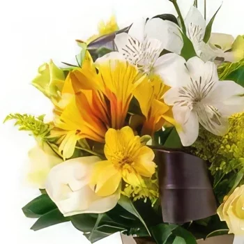 サンパウロ 花- リシアンサスとアストロメリアのアレンジメント 花束/フラワーアレンジメント