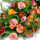 Holandia kwiaty- Bukiet pogrzebowy róże mieszane (70cm) Bukiet ikiebana