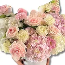 Ghadeer al tair flowers  -  Elegant Pink and White Hydrangeas and Roses Flower Bouquet/Arrangement